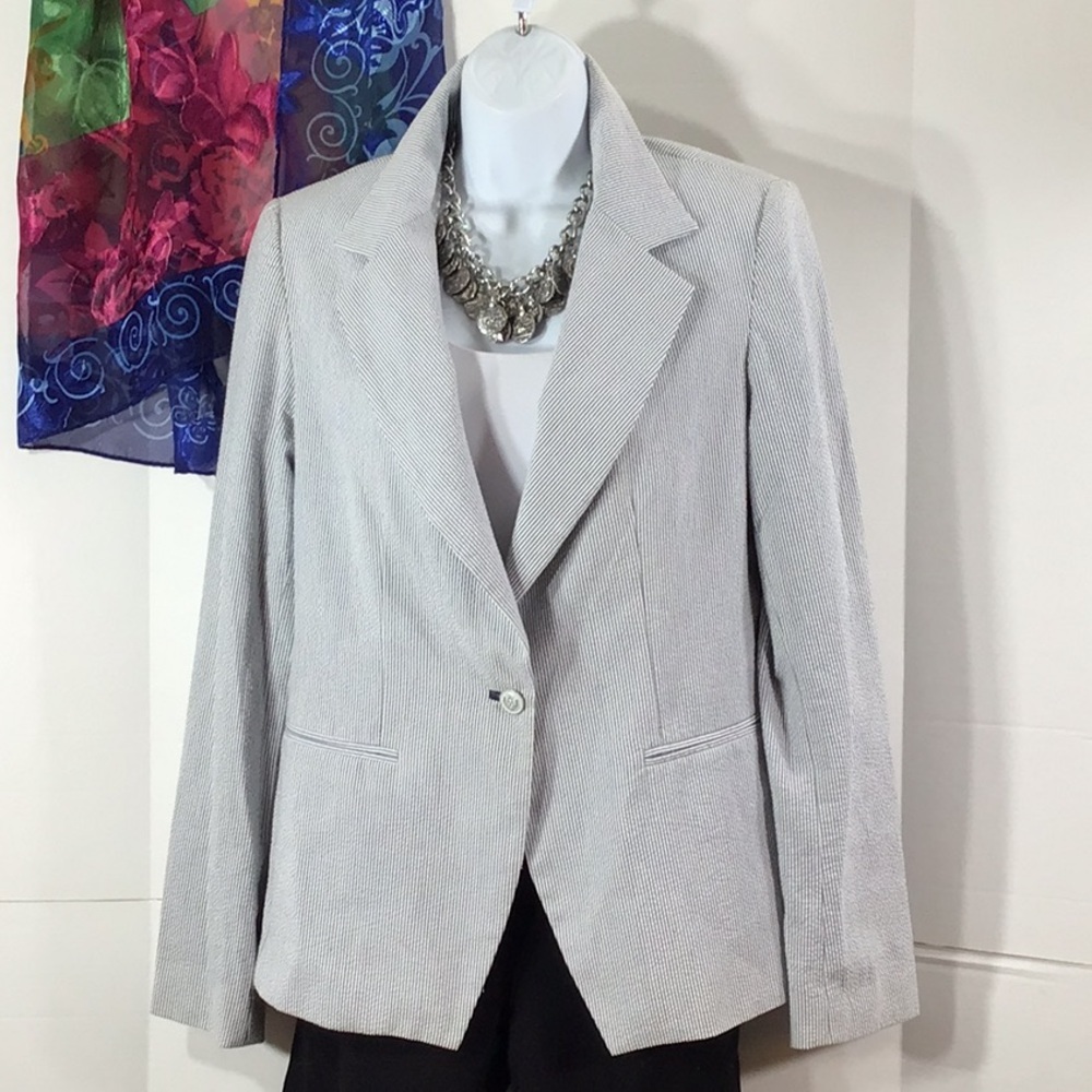Drew pin striped blazer